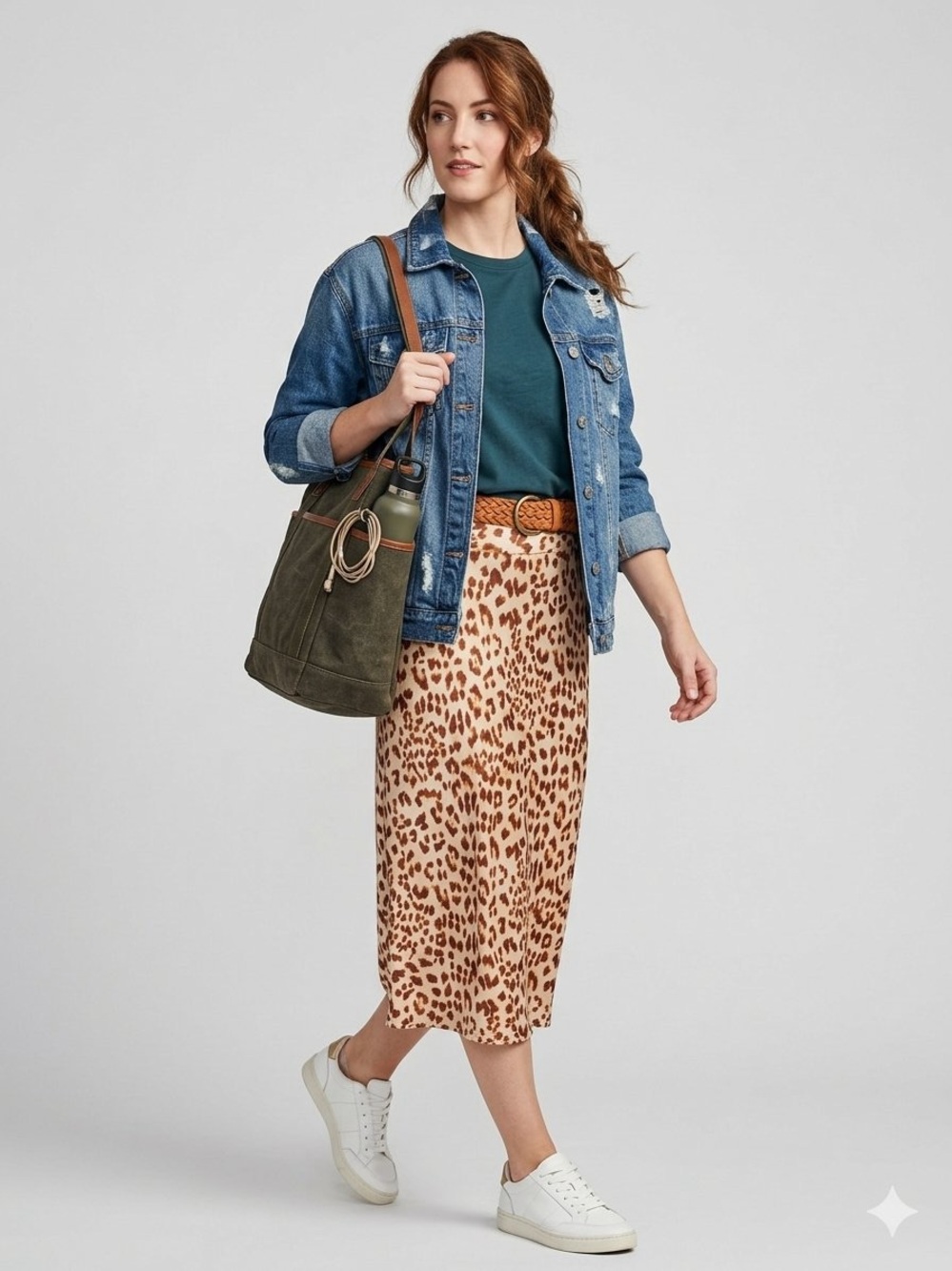 Free People Normani Bias Printed Skirt Leopard Animal Print Size 2